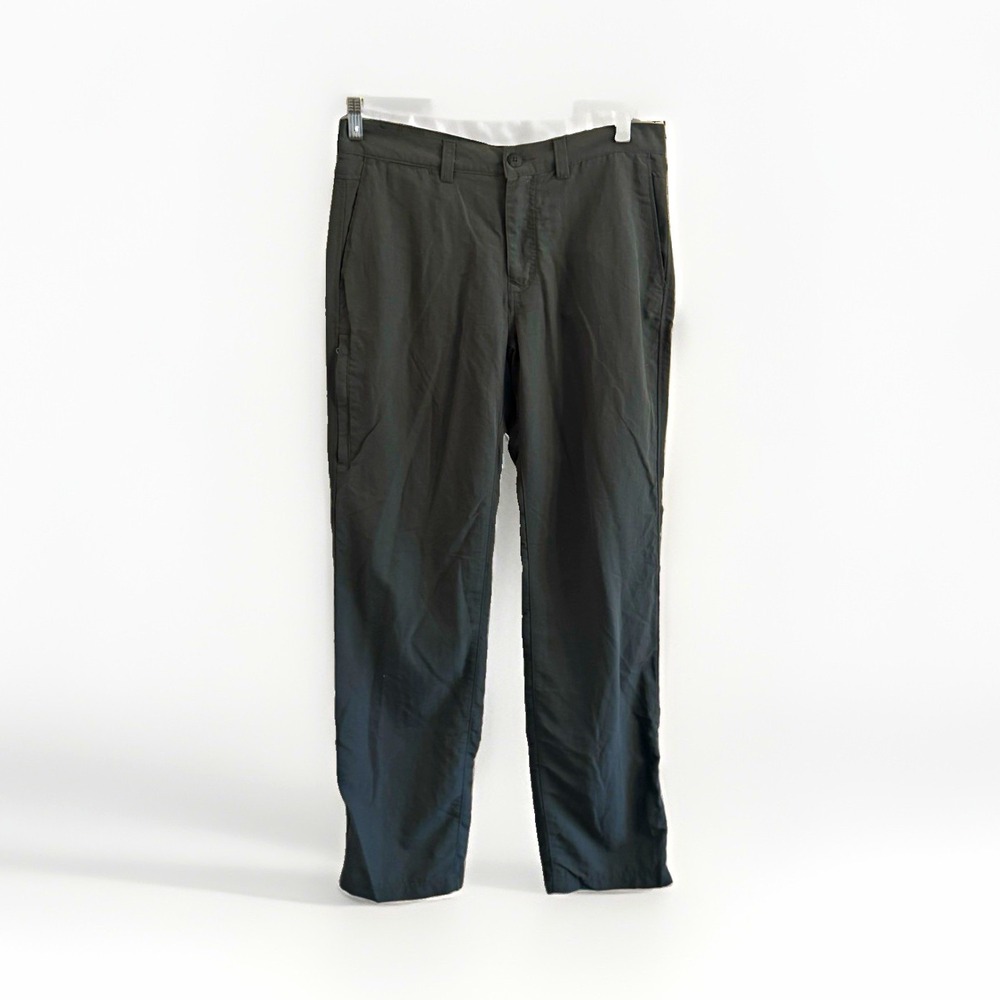 REI Sahara Pants Mens 32 x 34 Gray/Green Outdoor Casual Straight Pockets